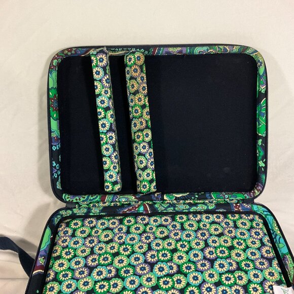 Vera Bradley Mini Laptop Hard Case with Shoulder Strap Blue Rhapsody New - Picture 6 of 8